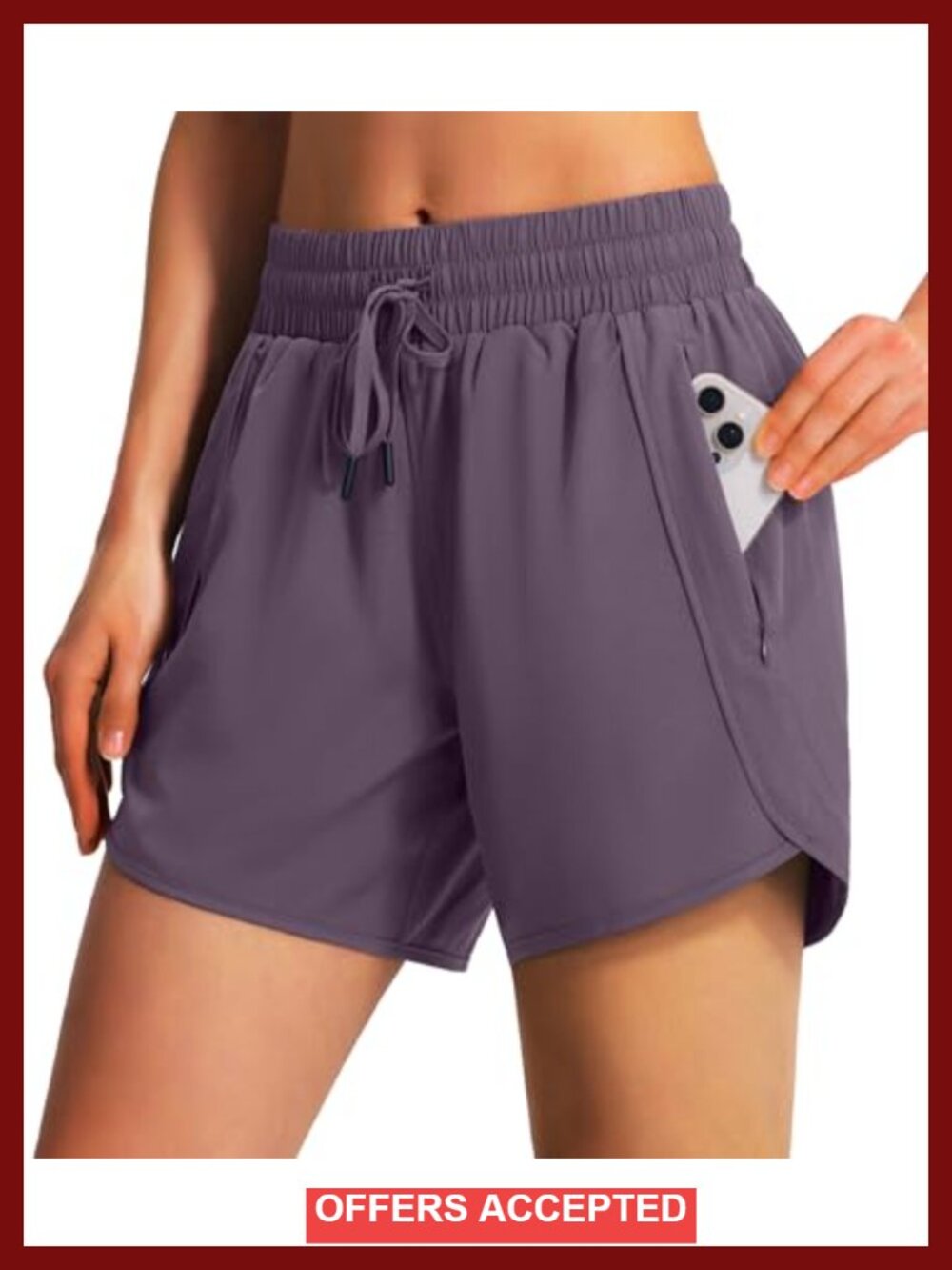 Quick-Dry Athletic Running Shorts with Zipper Pockets UPF 50+
